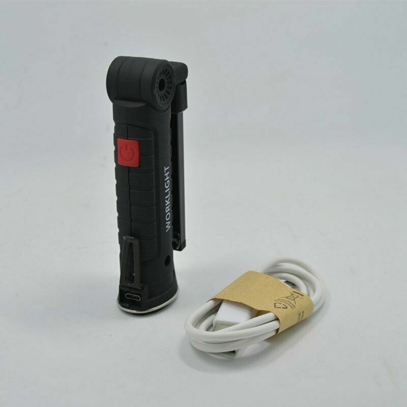 2 Rechargeable COB LED Slim Work Light Lamp Flashlight Inspect Folding Torch USA