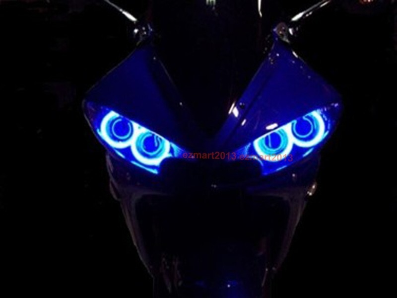 for Yamaha YZF R6S 06-09 R6 03-05 cotton RGB halo ring LED angel eye Flash DRL
