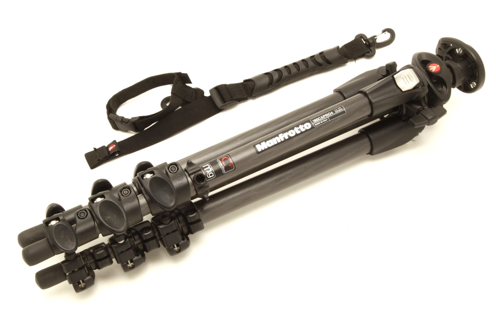 Manfrotto 190CXPRO4 Carbon Fiber Tripod with Strap #51242