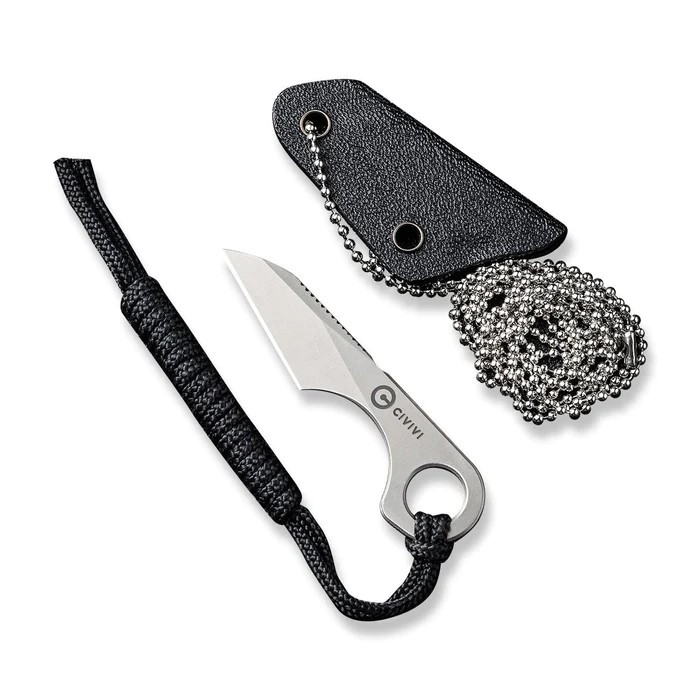Civivi Knives Gramis C23004-2 Fixed Blade Satin Stainless Steel Pocket Knife