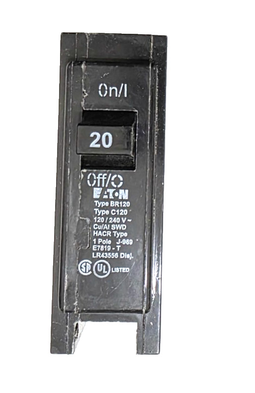 Eaton BR120 20 Amp 1-Pole Type BR Circuit Breaker 120/240V  NEW