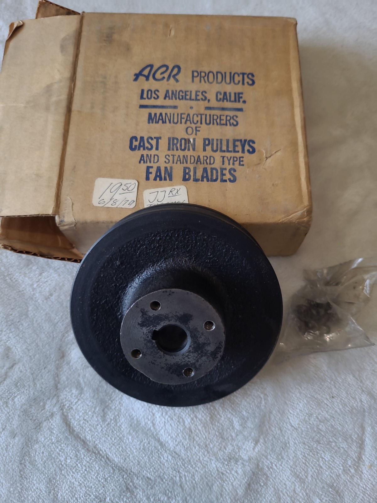 Vintage ACR 3/4 SINGLE GROOVE CAST IRON PULLEY ~NIB~