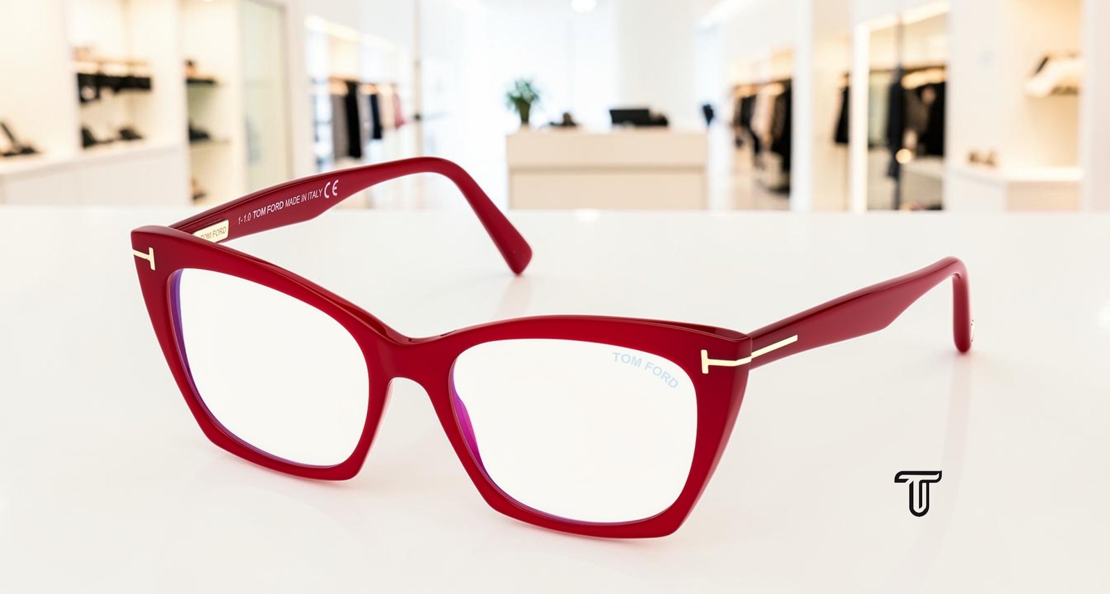 TOM FORD FT5709-B 072 Cat Eye Shiny Pink Demo Lens 54 mm Women's Eyeglasses