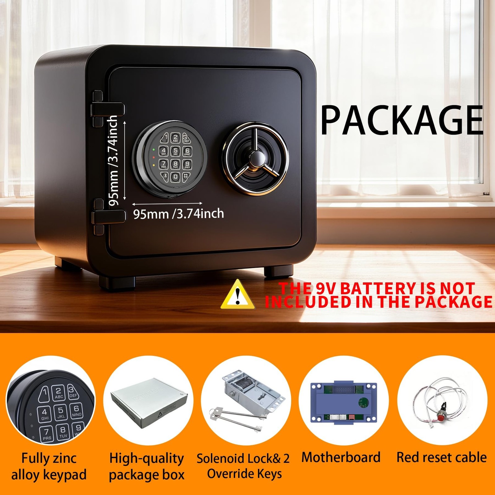 High Security Electronic Safe Lock Replacement Keypad with Solenoid Lock & 2 ...