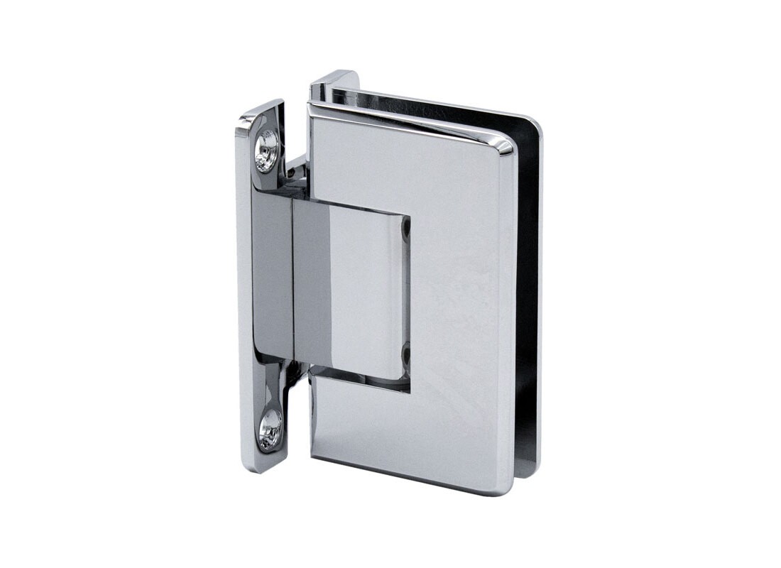 FHC Preston Wall Mount Hinge Full Back Plate Brass Polished Chrome Finish