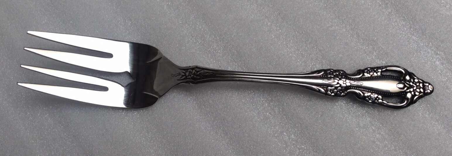 Oneida Distinction Deluxe Stainless Raphael Cold Meat Serving Fork 8 5/8” Nice!