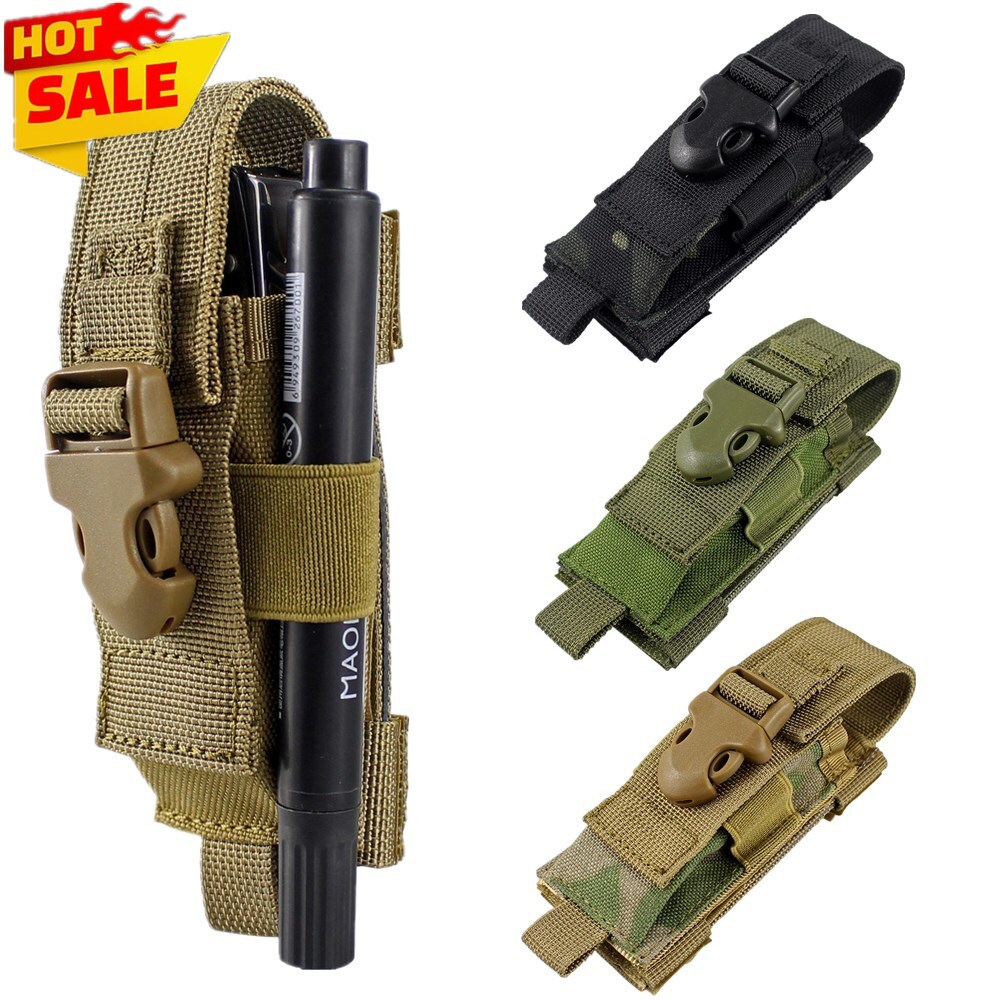 Tactical MOLLE Organizer Mag Utility Tool Sheath Holster Flashlight Pouch Holder