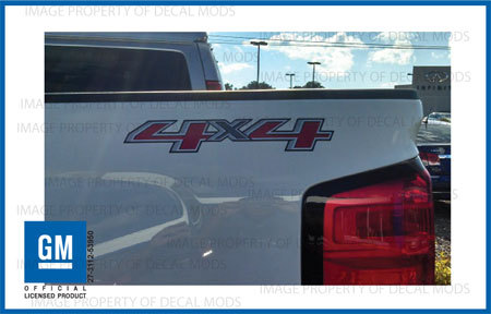 (2x) 14-17 Silverado Sierra 4x4 Decals Stickers Chevy GMC Truck Bed Side - F