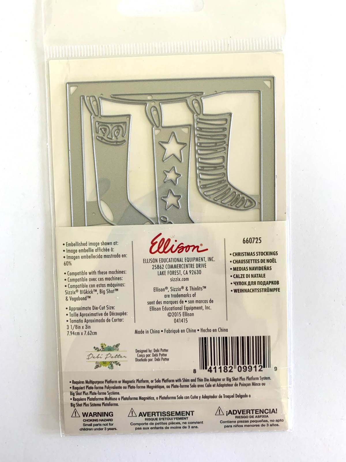 Sizzix Thinlits Die 660725 CHRISTMAS STOCKINGS by Deb Potter