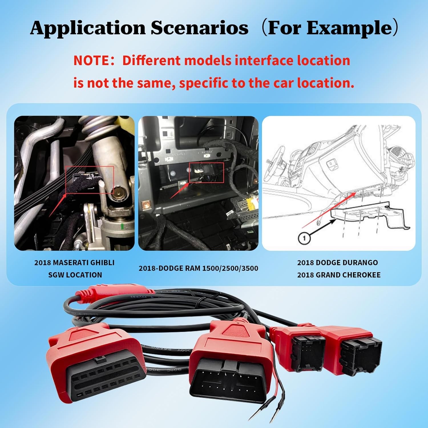 FCA Chrysler OBD2 Security Bypass Cable Adapter SGW Gateway Bypass for FCA