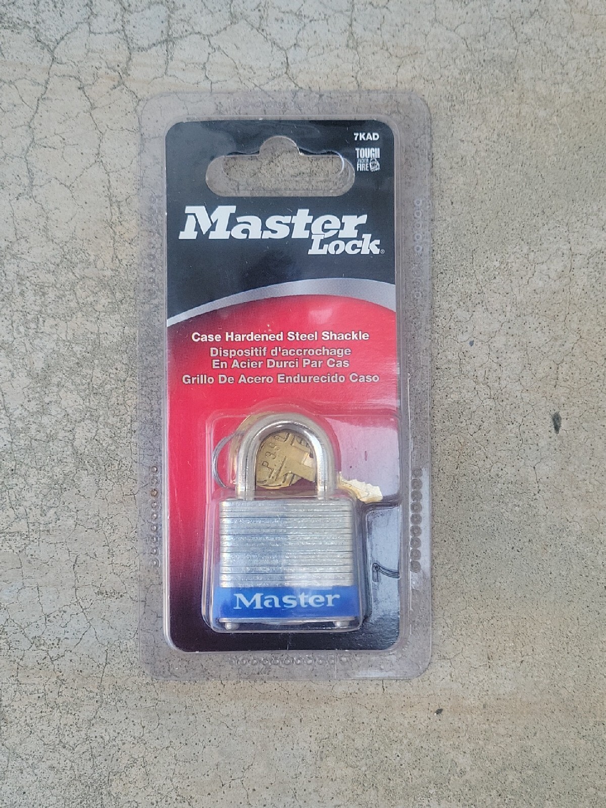 NOS Master Lock Padlock, Standard Shackle, small, Steel Body, 7KAD. New