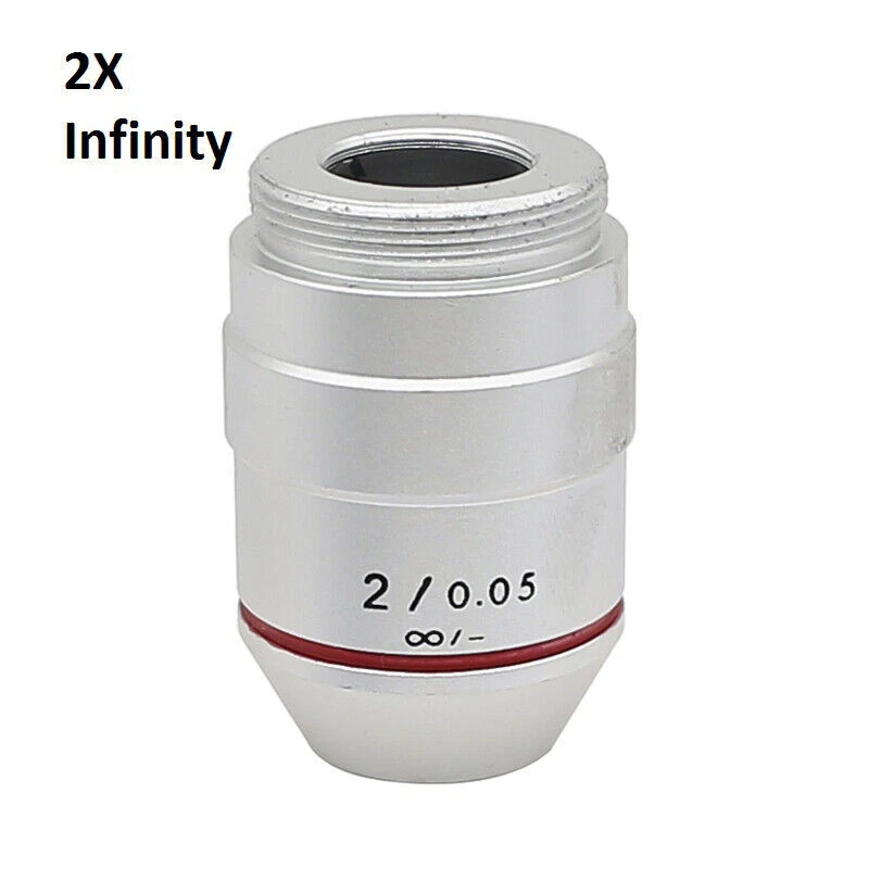 195 1X 2X RMS Achromatic Infinity Objective Lens for Biological Microscope