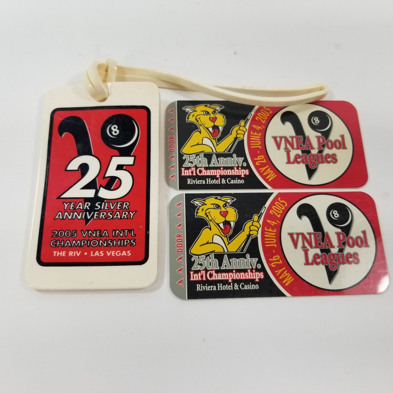 VNEA 8 Ball Pool League Champioonships Door Key & Lariat ID Tag