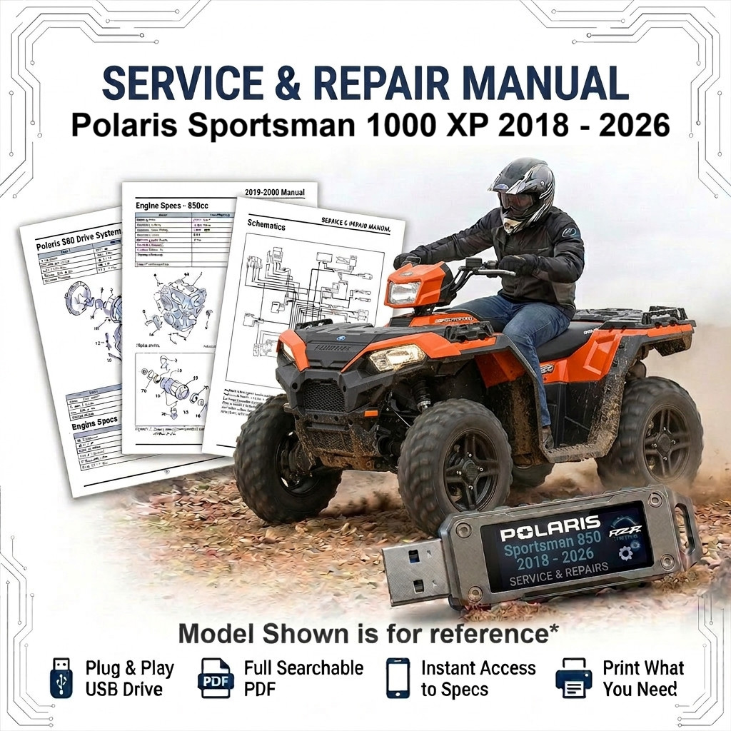 POLARIS SPORTSMAN 1000 XP 2018 2019 2020 2021 SERVICE REPAIR SHOP MANUAL USB