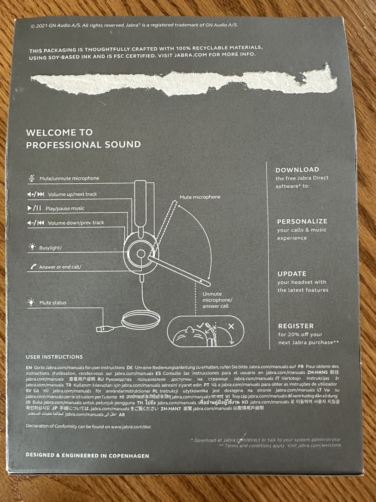 Jabra Evolve2 40 SE Mono Wired Headset With Mic USB-A Preowned READ DESCRIPTION