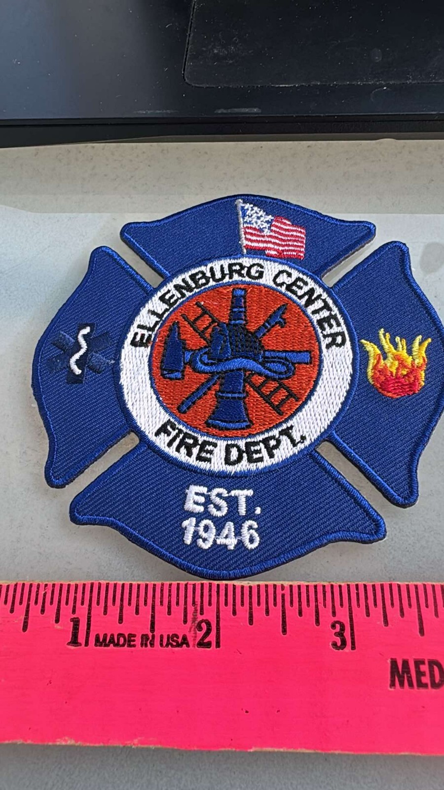 EDFD ELLENBURG CENTER Fire Department Patch (Firefighter)