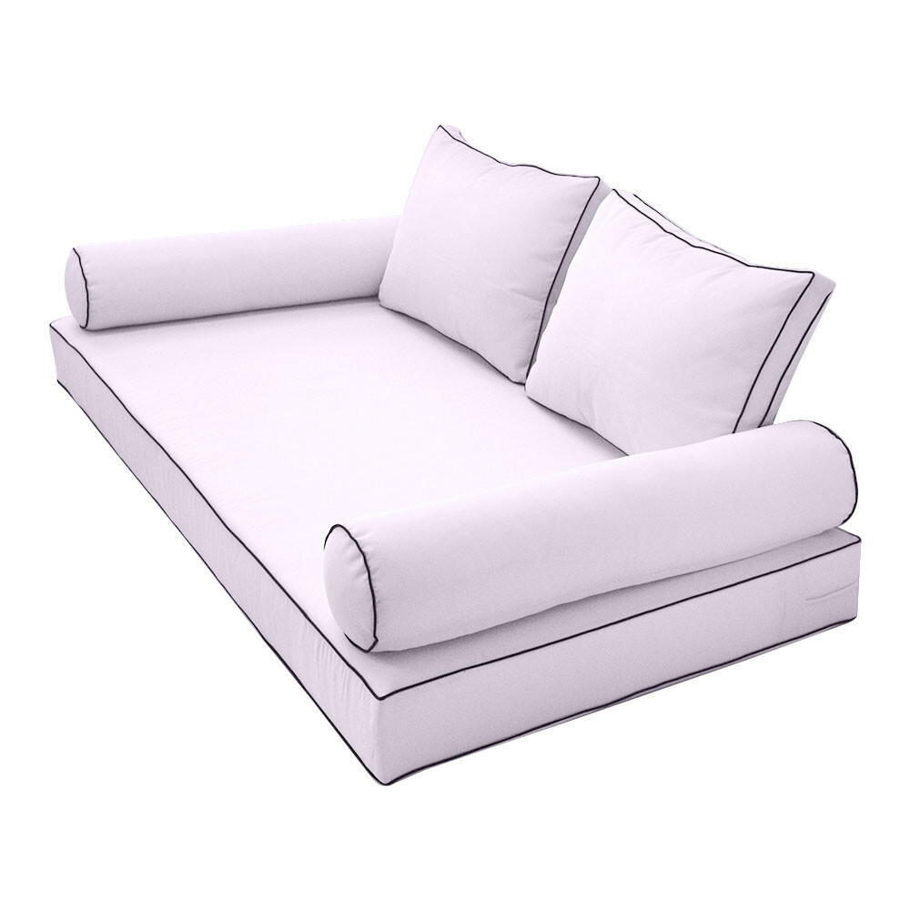 COVER ONLY STYLE 1 Mattress Pillow Daybed Porch Swing Contrast Trim Crib AD107