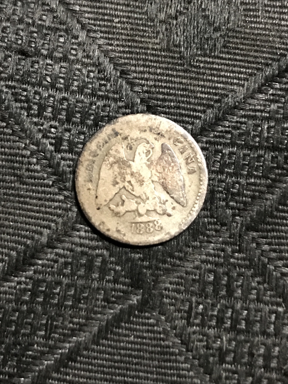 1888 Go R Mexico 5 Centavos, Km398.5, silver
