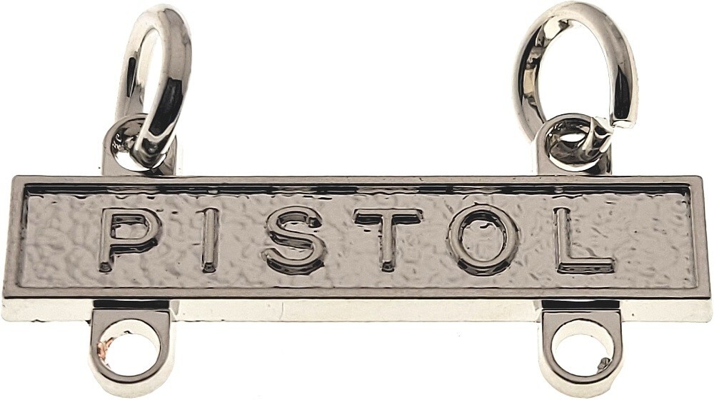 US ARMY PISTOL BAR BADGE QUALIFICATION Shiny Brite Silver