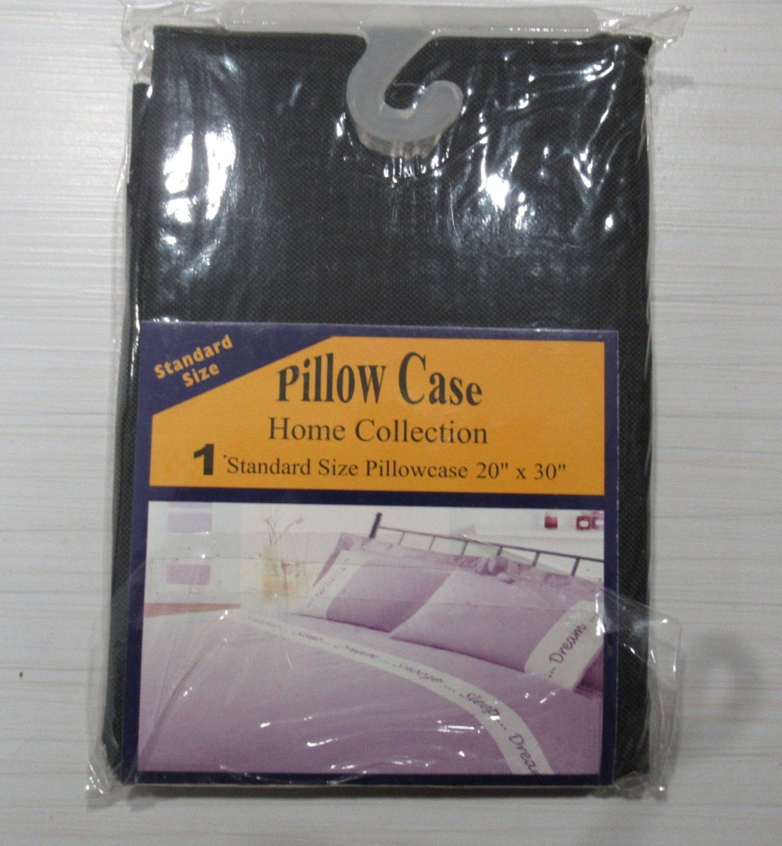 PILLOWCASE. STANDARD SIZE..STANDARD. 20X30. BLACK