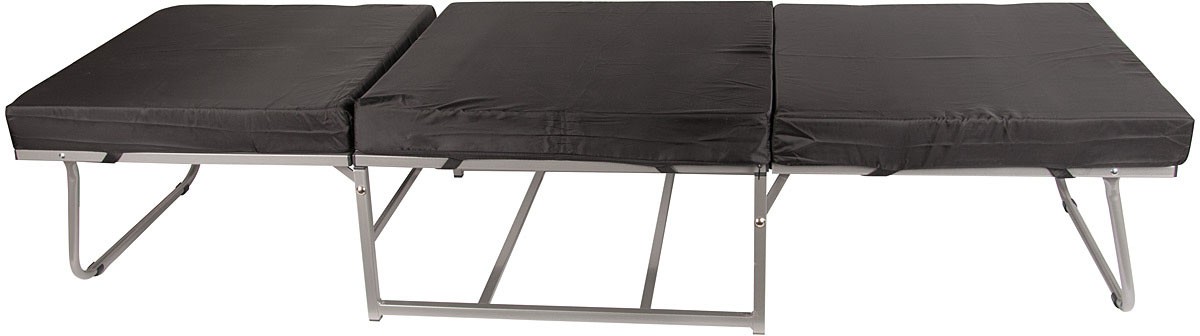 Zig Zag Folding Bed Ottoman with Steel Frame & 3.15" Foam Mattress -