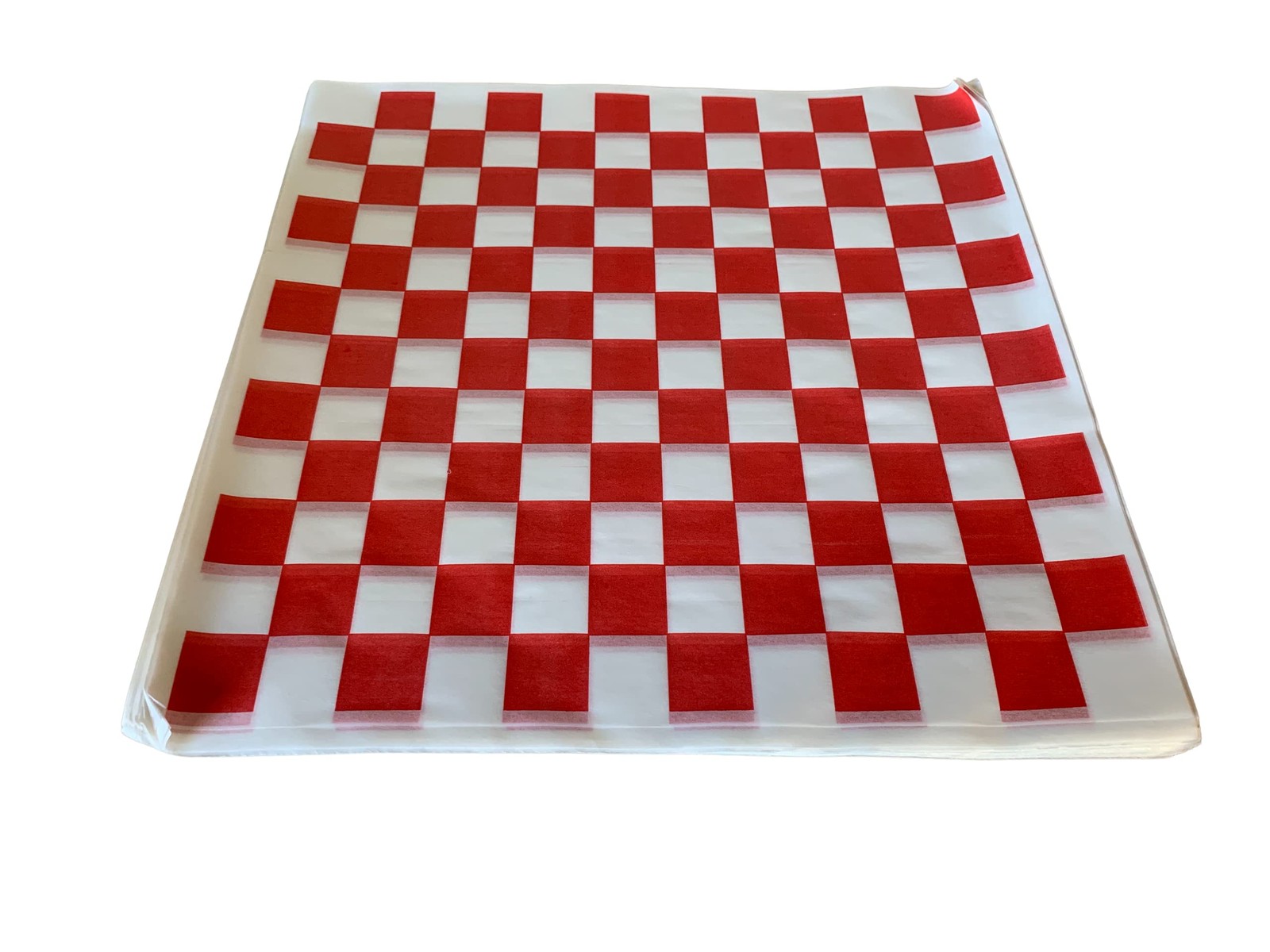 50 PCS Red Checkered Deli Paper Basket Liner, 12 x 12 Inches, Food Safe