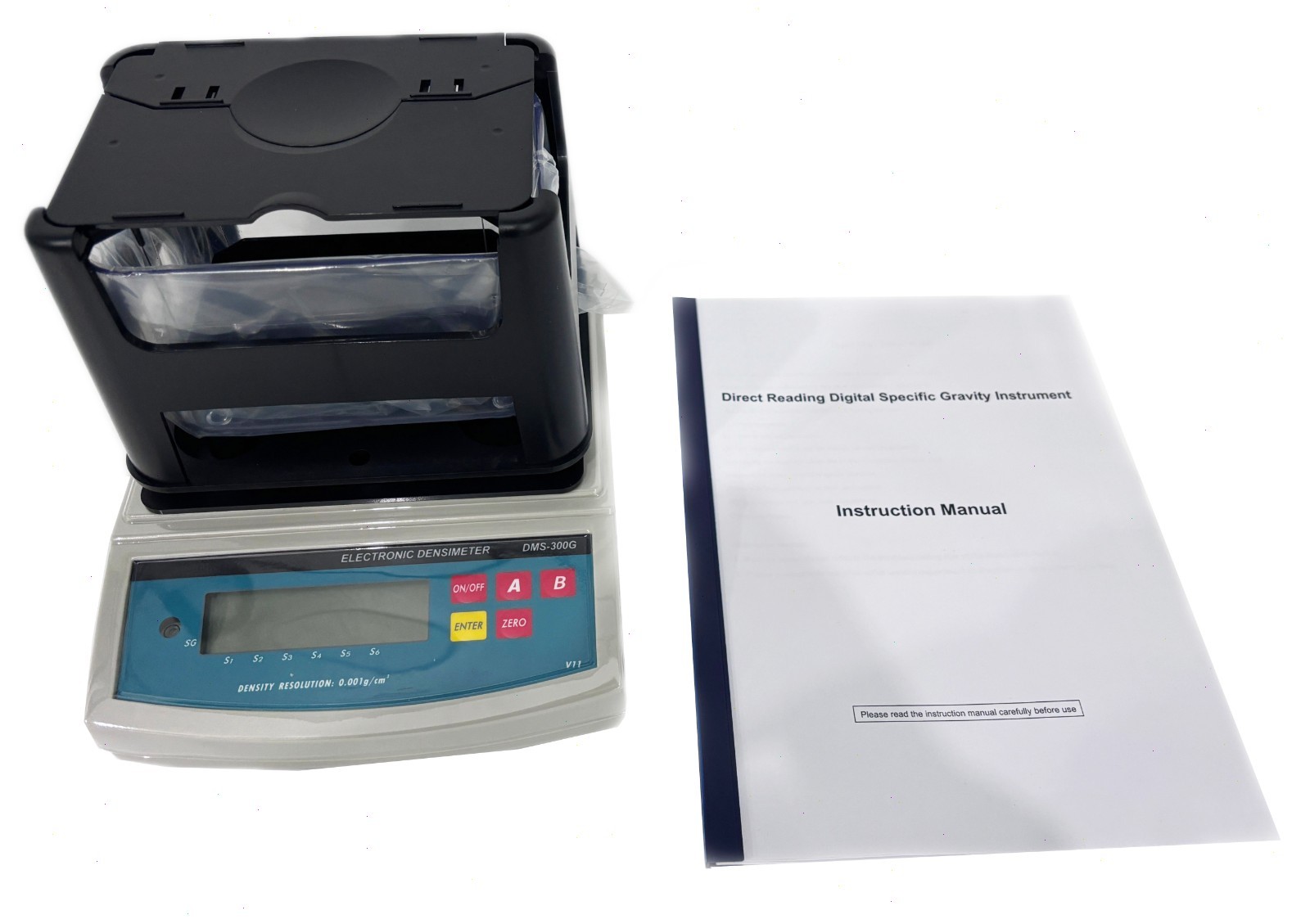 Solid Electronic Densimeter Maximum 300g Resolution 0.001g/cm³ for Rubber