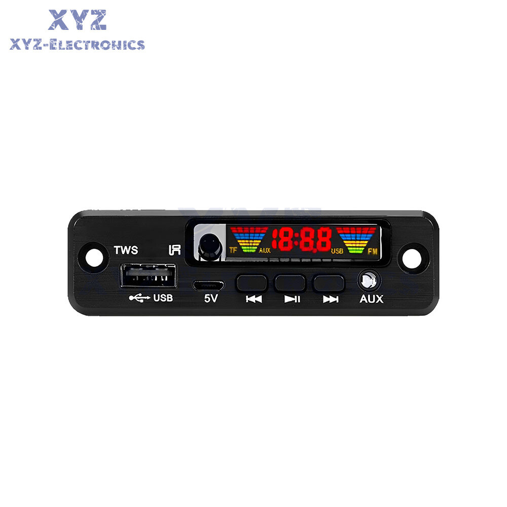 TWS Bluetooth 5.0 MP3 Decoder Board DC3.7-5V FM Radio MP3 Player Lossless Audio