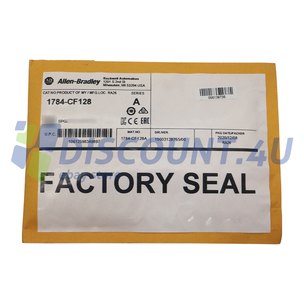 NEW Allen-Bradley 1784-CF128 Ser A Industrial CompactFlash Card 128MB RevE01