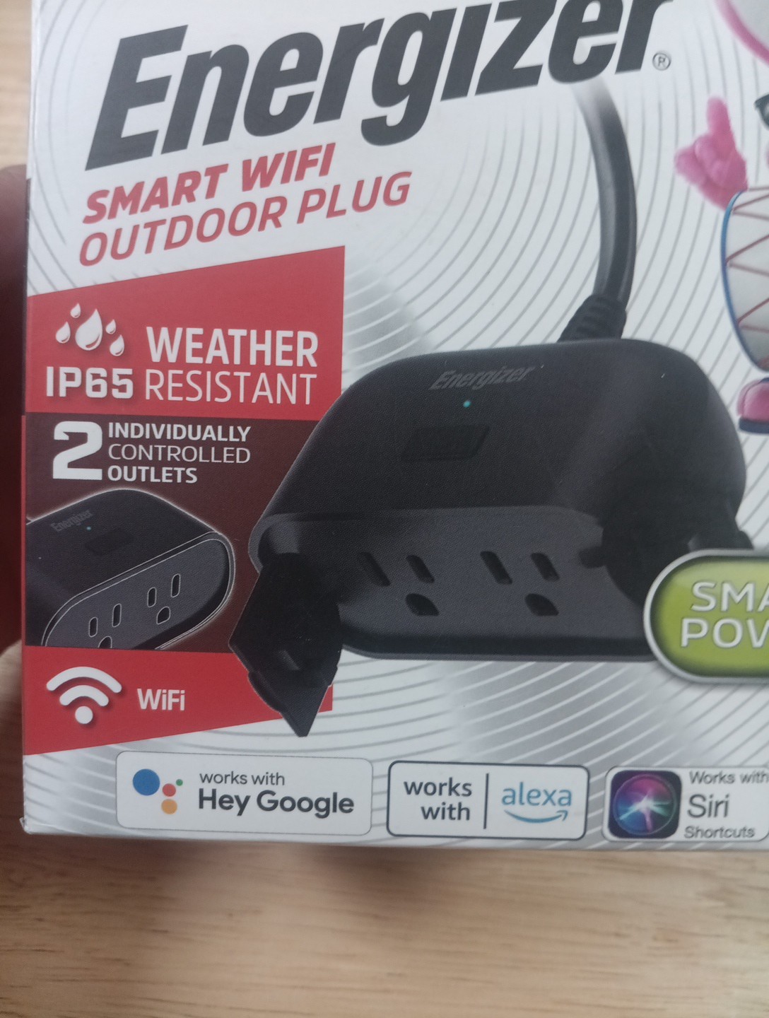 Energizer Smart WiFi Outdoor Plug 2 Individually Controlled Outlets New