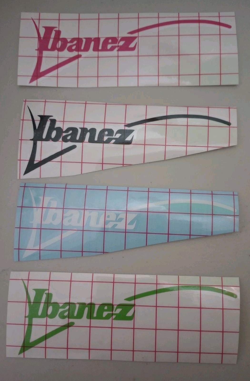 Ibanez Headstock Logo - Premium Vinyl Die Cut Decal Guitar Project Replacement