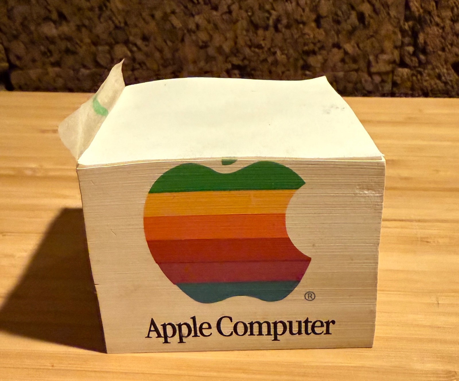 Vintage Apple Computer Rainbow Logo Macintosh Note Pad Memopad 1980s