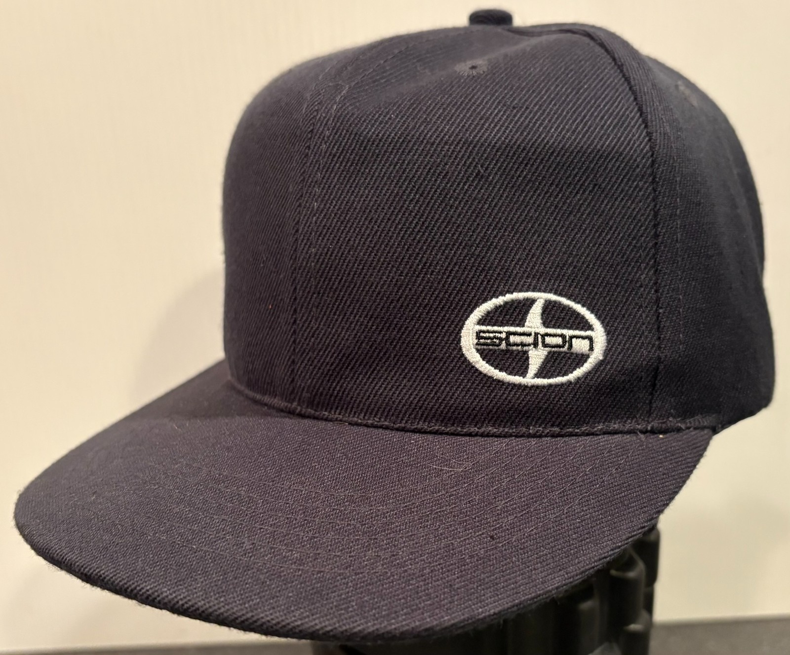 Scion snapback Hat Mens Gray One Size Adjustable Flat Brim Embroidered Logo