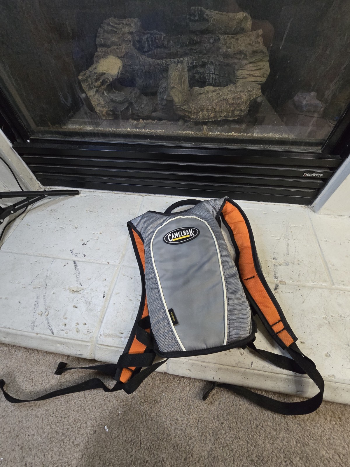 Camelback Snobowl Hydration Backpack w/ Bladder Gray Black Orange 1.5L/50oz