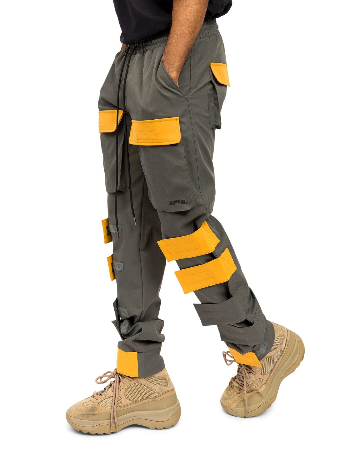 Men's Pocket Trousers Utility Adjustable Straps Cargo Pants EP9822