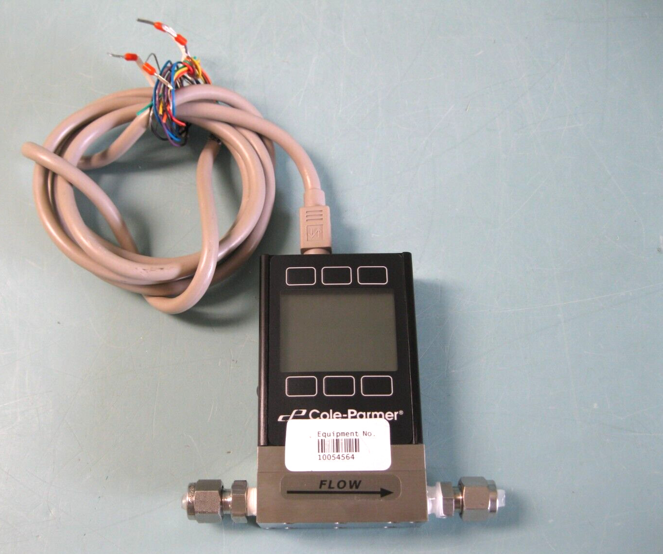 1/4" Cole-Parmer Model 00171BY Mass Flow Controller w Display & Cord H18
