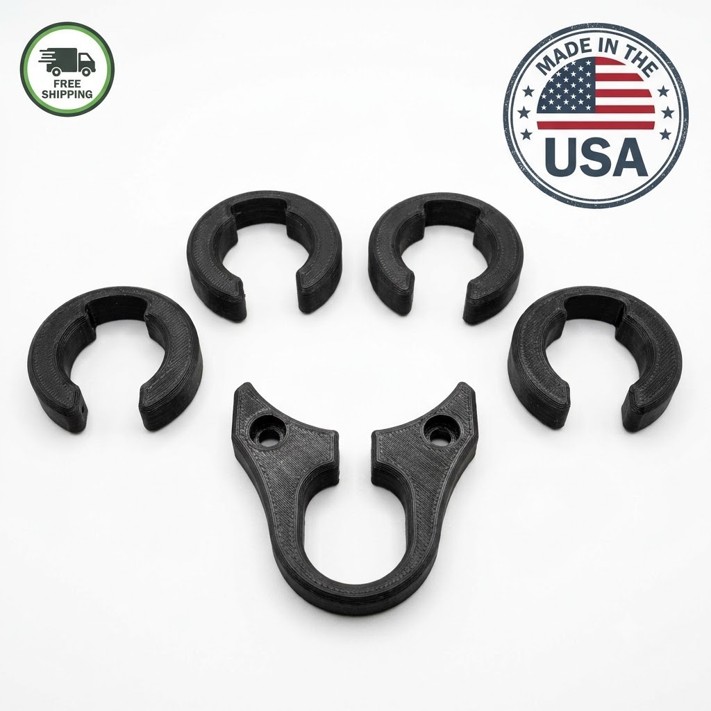 Black Minn Kota Ultrex Shaft Clips Cable Management Trolling Motor Mount