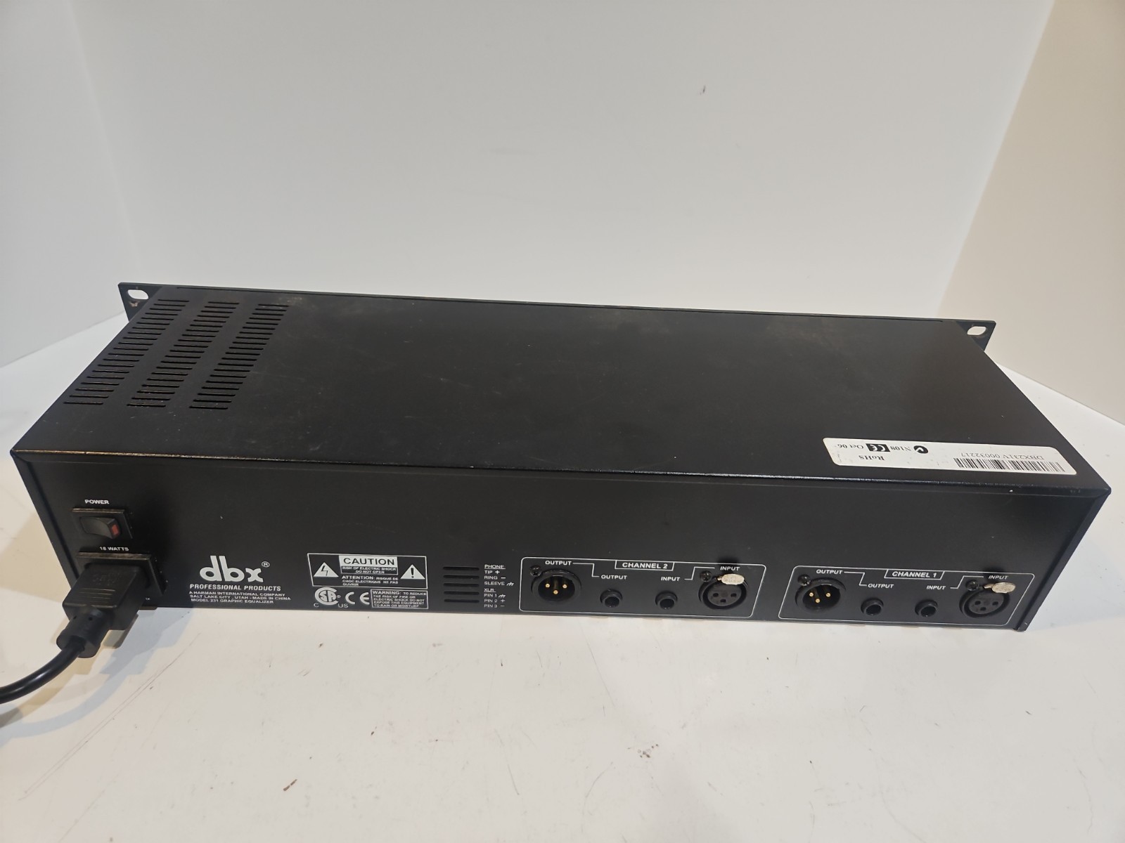 DBX 231 DUAL CHANNEL 31-BAND GRAPHIC EQUALIZER