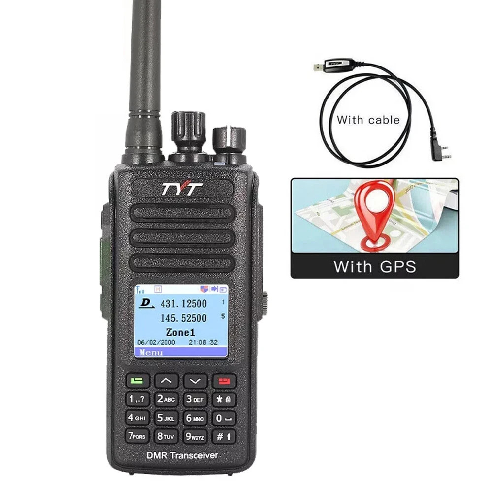 TYT MD-UV390 GPS 5W DMR/Analog with 3600 mAh battery USB-C charge Port