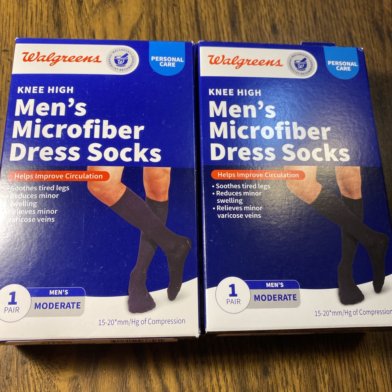 Walgreens Mens Microfiber Moderate Compression Knee High Dress Socks Size Lg (2)