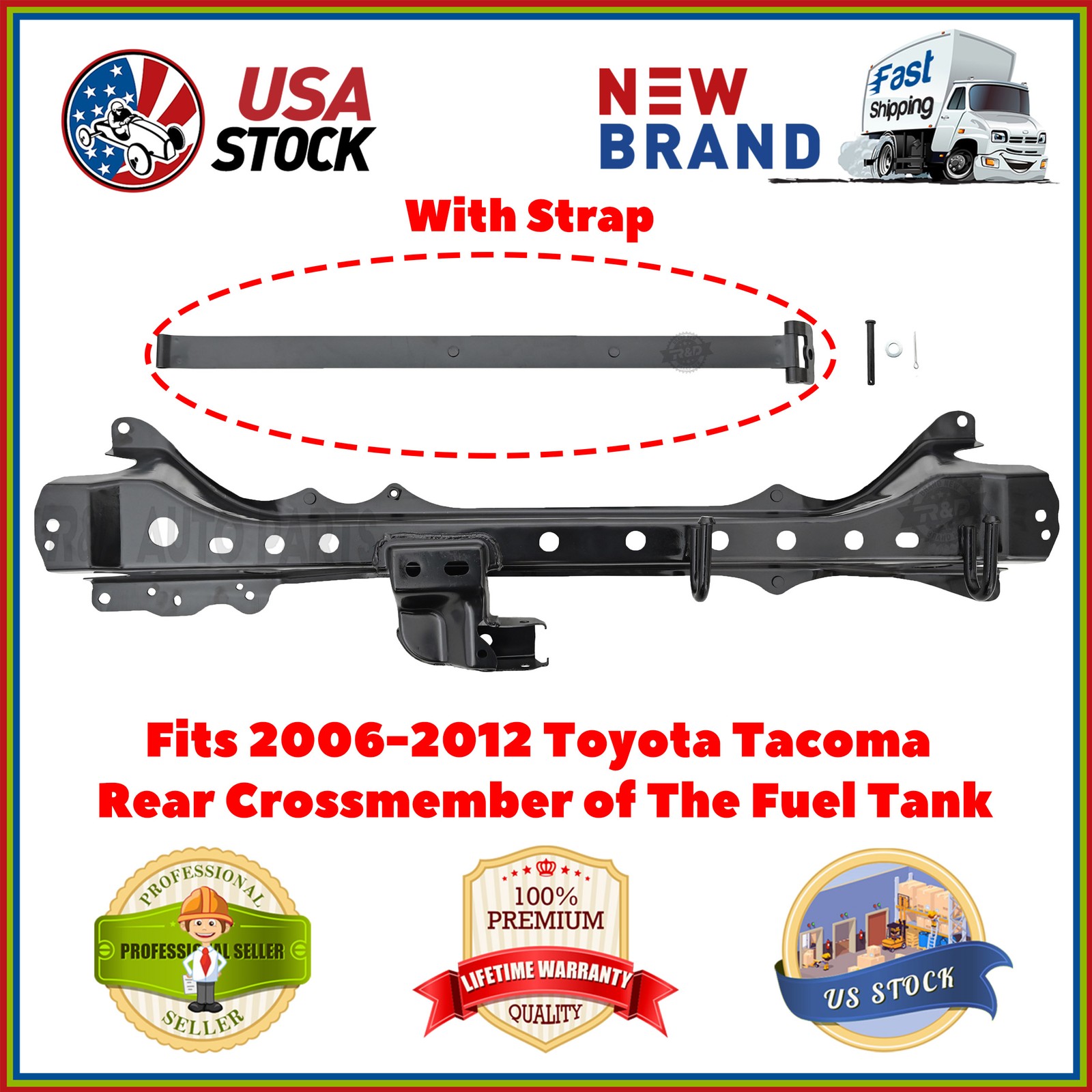 New Rear Crossmember Frame Gas Tank For 2005-2023 Toyota Tacoma High quality
