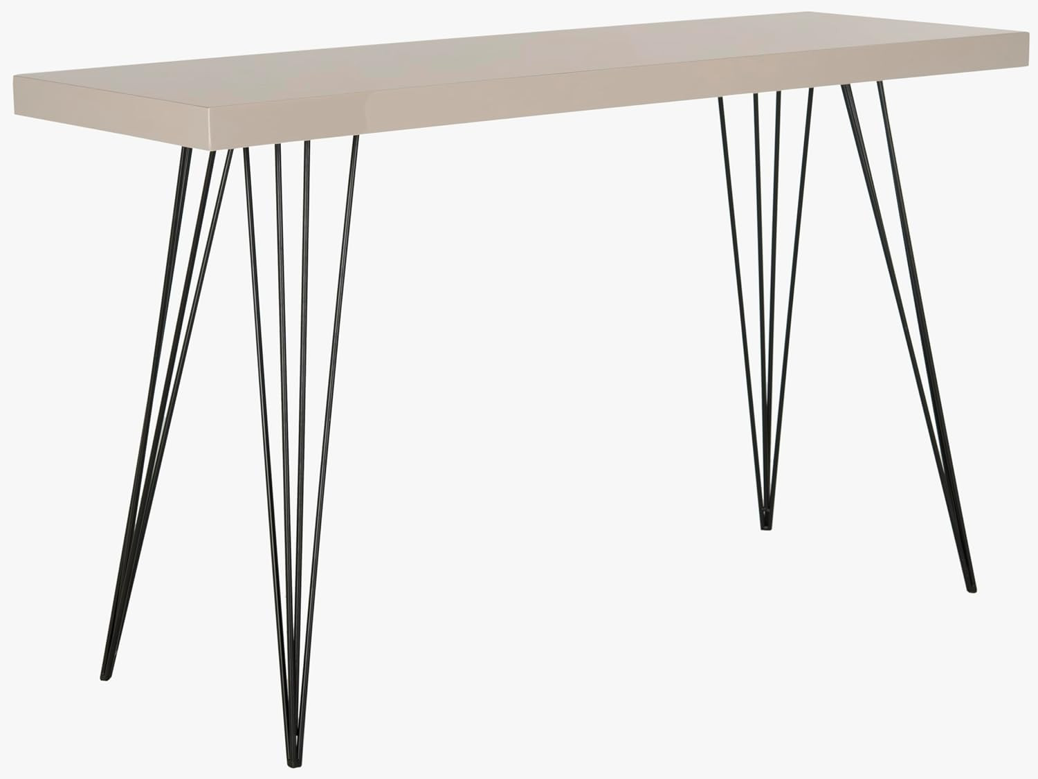 Safavieh Home Collection Wolcott Mid-Century Modern Taupe and Black Console Tabl