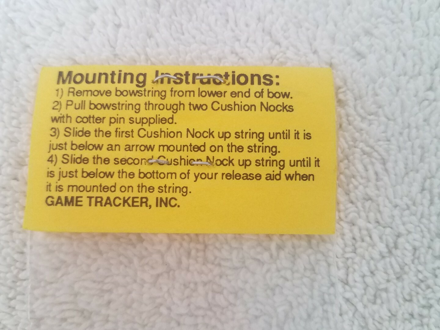 Cushion Nock Hunting