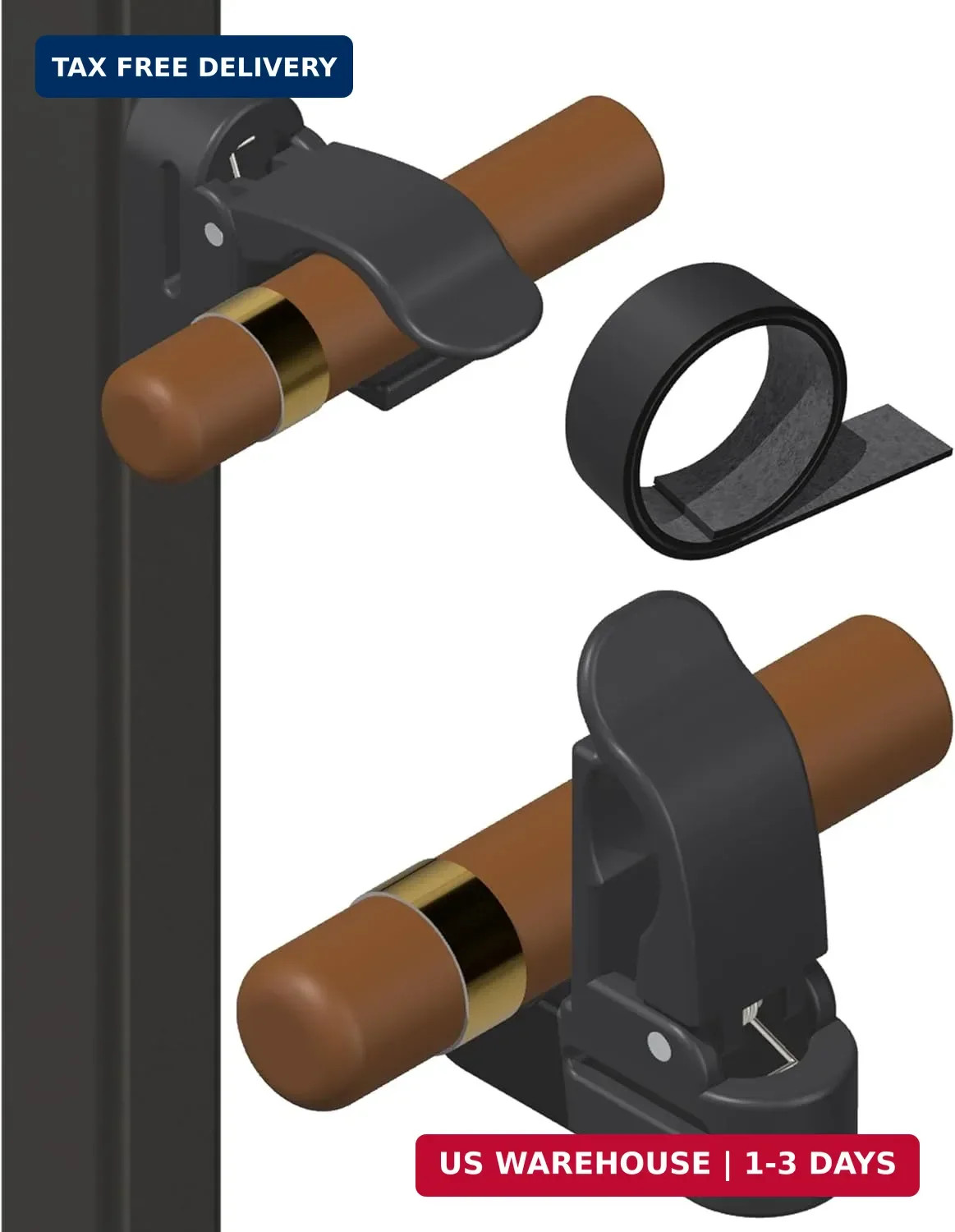 Magnetic Cigar Holder for Golf Cart - Strong 2 Magnets & Anti-Slip Back, Univers