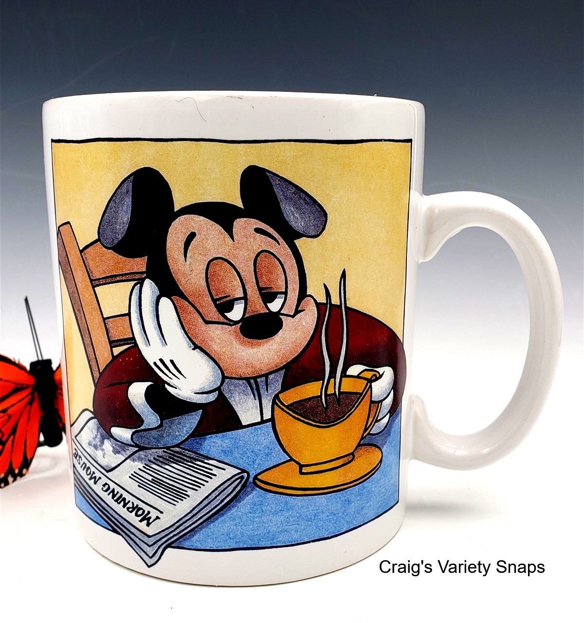 DISNEY Mickey Morning Mouse Ceramic Mug, LARGE UNUSED