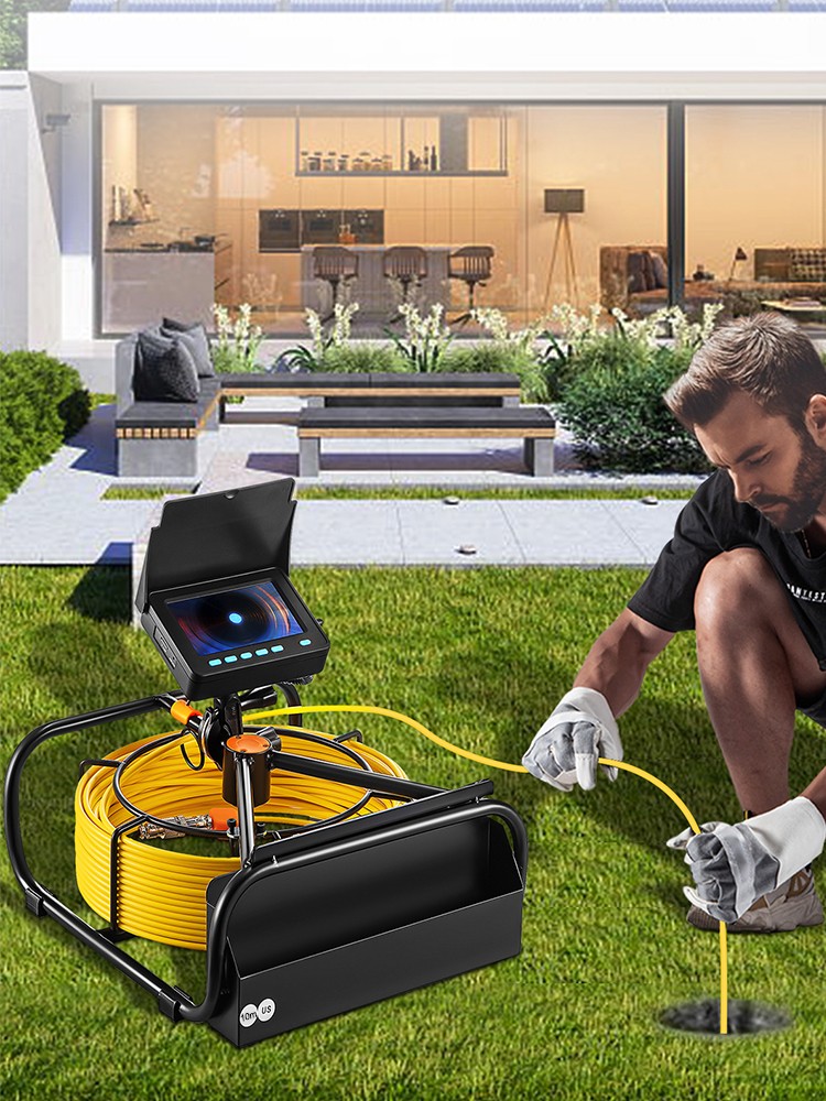 Sewer Camera 4.3" Screen Pipeline Inspection Camera with DVR Waterproof IP68