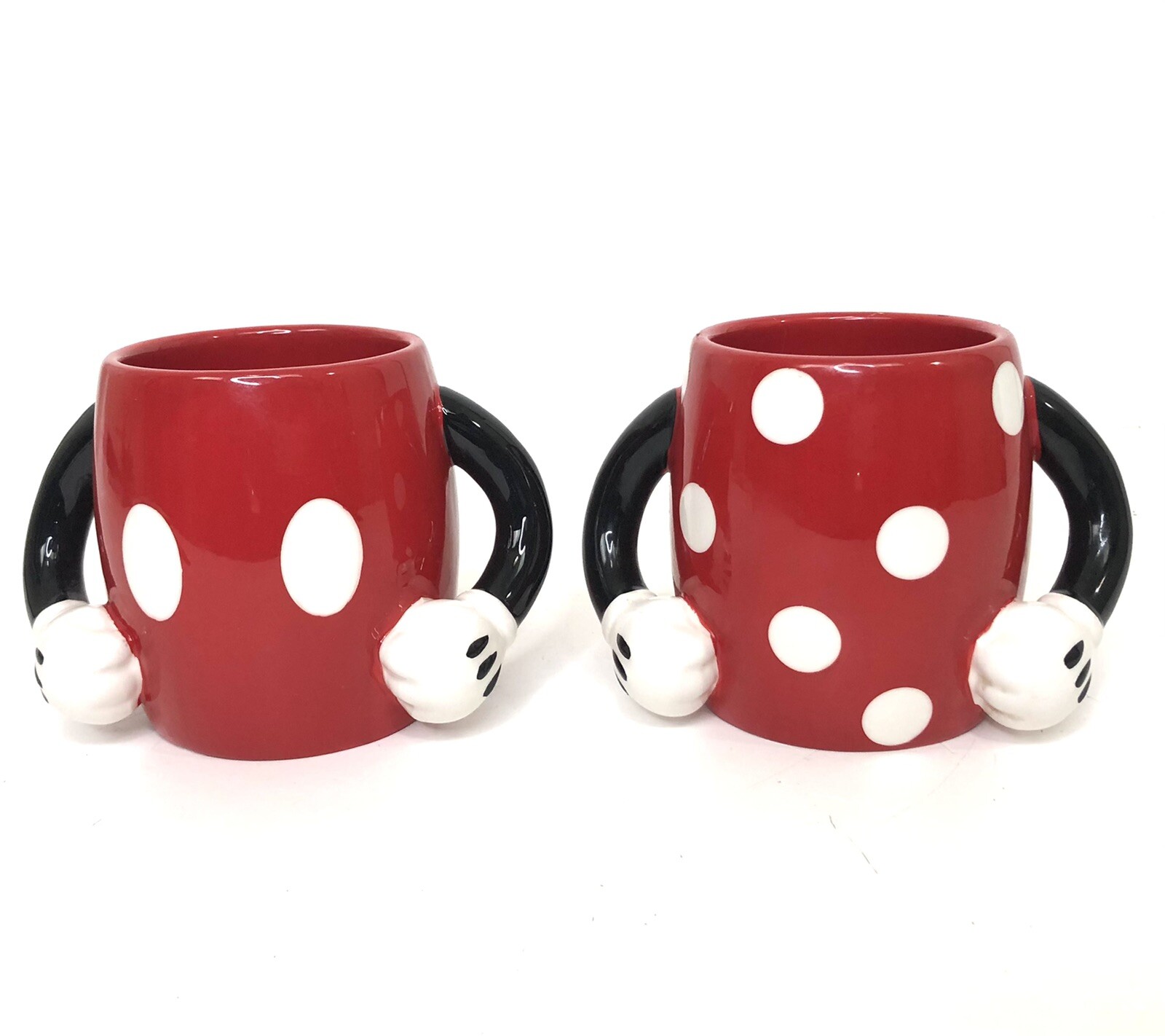 Disney Minnie & Mickey Mouse Arm Handle Mug Set His & Hers