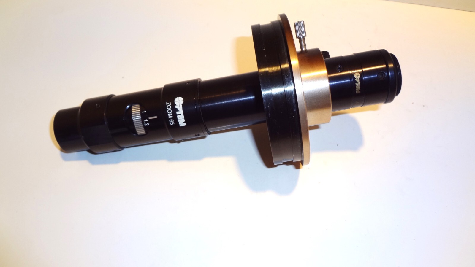 OPTEM ZOOM 65 VIDEO MICROSCOPE SYSTEM COMPLETE WITH SCOPE STAND ADAPTOR