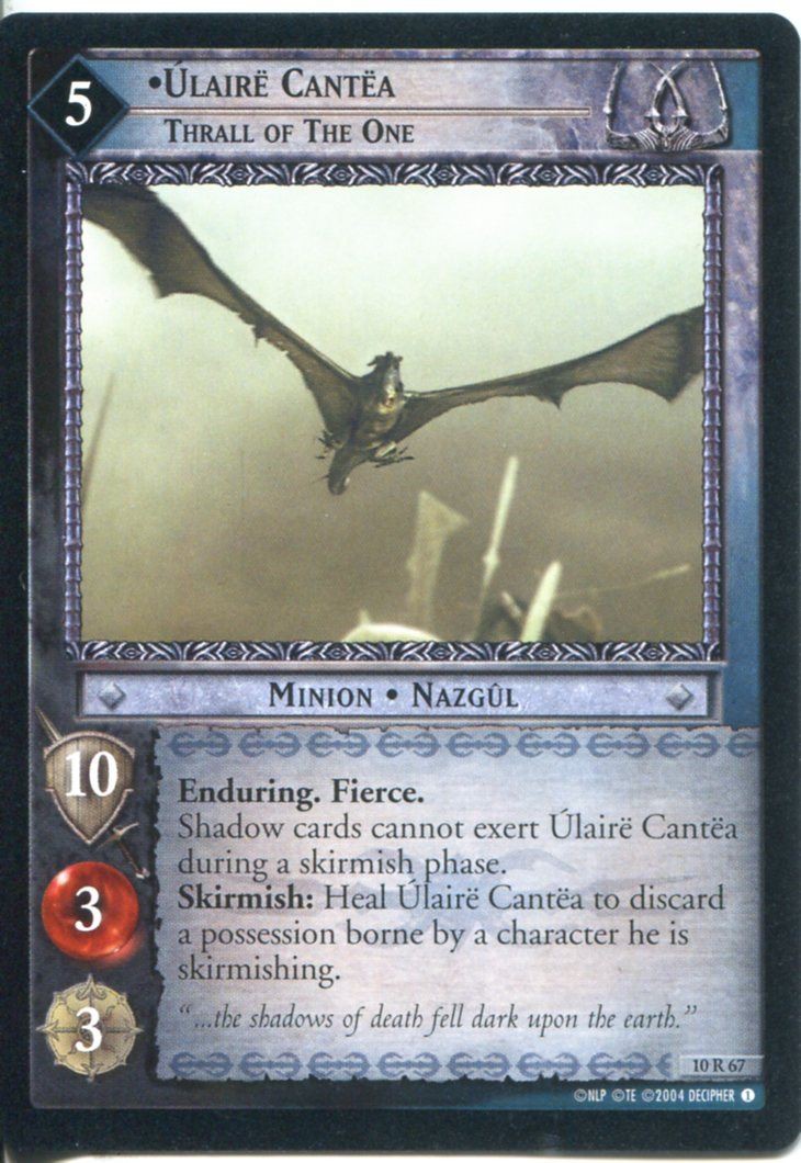 Lord Of The Rings CCG Card MD 10.R67 Ulaire Cantea, Thrall Of The One