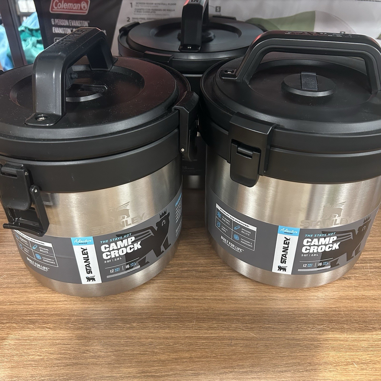 Lot Of 2 Stanley Stainless Steel Stay-Hot 3QT Camp Crock Vacuum Insulated - NEW